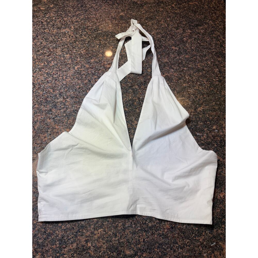 Staud 100% Cotton Halter Side Zipper Size 14 NWT - Picture 14 of 16